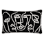 Crosby St. Modern Faces Lumbar Outdoor Throw Pillow, 14x20