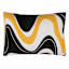 Crosby St. Bold Yellow Swiggle Woven Lumbar Outdoor Throw Pillow, 14x20