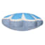 Sunny Club Blue Flower Shaped Outdoor Throw Pillow, 17"