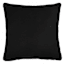 Crosby St. Black Solid Woven Outdoor Throw Pillow, 18"
