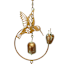 Hummingbirds & Bells Rain Chain, 44"
