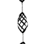Black Spirals Rain Chain, 57"