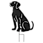 24In Sitting Labrador Silhouette Stake