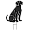 24In Sitting Labrador Silhouette Stake