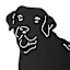 24In Standing Labrador Silhouette Stake
