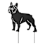 Bulldog Silhouette Yard Stake, 22"