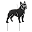 Bulldog Silhouette Yard Stake, 22"