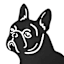 Bulldog Silhouette Yard Stake, 22"