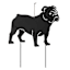 20In Bulldog Silhouette Stake