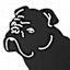 20In Bulldog Silhouette Stake