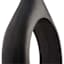 Black Open Circle Floor Vase, 48"