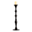 Small Black Wooden Oversized Candle Holder, 30"