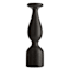 Medium Black Wooden Oversized Pillar Candle Holder, 20"