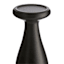 Medium Black Wooden Oversized Pillar Candle Holder, 20"