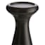 Small Black Wooden Oversized Pillar Candle Holder, 17"