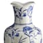 Blue Porcelain Wave Opening Oversized Vase, 28"