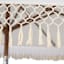 Found & Fable Cream Macrame Fringe Crank & Tilt Round Patio Umbrella, 9'