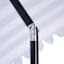 Chambray & White Cabana Stripe Scallop Crank & Tilt Round Patio Umbrella, 9'