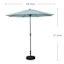 Aqua Crank & Tilt Round Patio Umbrella, 9'