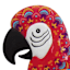Metal Talavera Parrot Outdoor Wall Decor, 28"