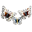 Metal Bronzed Butterfly Trio Wall Decor, 31"