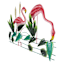 Metal Flamingos Outdoor Wall Decor, 29"