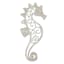 Wood Scrolled Seahorse Wall Decor, 24"
