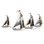 Metal Four Sailboats Wall Decor, 28"