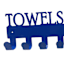 Metal Blue Towels Wall Hook, 22"