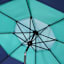 3-Tier Blue Multicolor Crank & Tilt Round Patio Umbrella, 9'