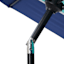 3-Tier Blue Multicolor Crank & Tilt Round Patio Umbrella, 9'