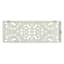 Gray Wash Hand Carved Wooden Panel Baroque Wall Decor, 18x48