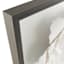 Glass Framed 3D White Floral Wall Art, 24"