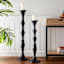 Small Black Wooden Oversized Candle Holder, 30"