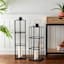 Black Metal Rectangle Cutout Oversized Lantern, 30"