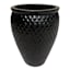 Halsey Black Ceramic Jar Outdoor Planter, Medium