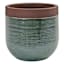 Honeybloom Green Calista Ceramic Outdoor Planter, Medium