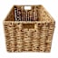 Vanilla Rectangle Wicker Storage Basket, Large