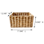 Vanilla Rectangle Wicker Storage Basket, Large