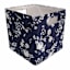 Blue Dark Floral Fabric Modular Storage Cube, 10.5"