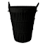 Crosby St. Black Poly Rope Round Laundry Hamper