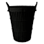 Crosby St. Black Poly Rope Round Laundry Hamper