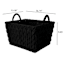 Crosby St. Chunky Rectangle Fabric Storage Basket with Handle, Large