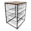 3-Drawer Metal Organizer, Black