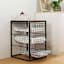 3-Drawer Metal Organizer, Black
