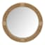 Honeybloom Brown Round Rope Wall Mirror, 24"