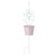 Yellow Flower Metal Yard stake with Pink Planter, 24"