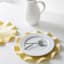 Lemonade Yellow Victorian Ruffled Round Placemat, 15"