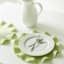 Lily Green Victorian Ruffled Round Placemat, 15"