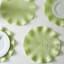 Lily Green Victorian Ruffled Round Placemat, 15"